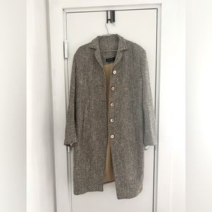 Theyskens Theory Loose Fit Tweed Coat size M
